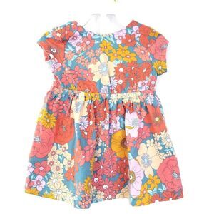 NWT NEW Carters Baby Floral Print Cotton Dress and Bloomer Set 2 Pieces Size…